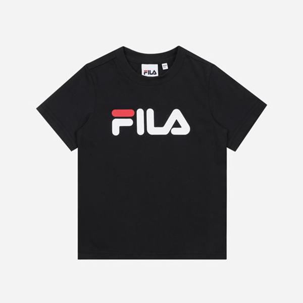 Camisetas Manga Corta Fila Niñas Negras - Uno Crew Neck S/S - España 407315LZK